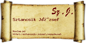 Sztancsik József névjegykártya