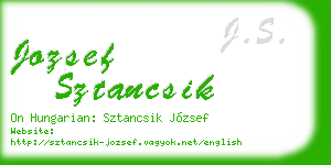 jozsef sztancsik business card